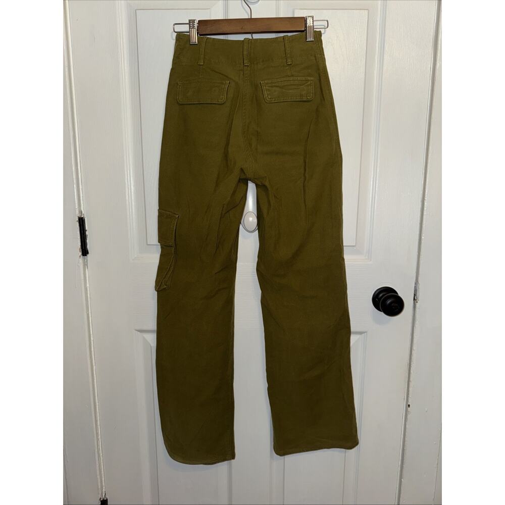 Wilfred Free Aritzia Green Wide leg Cargo‎ pants Size 0 - Picture 5 of 8